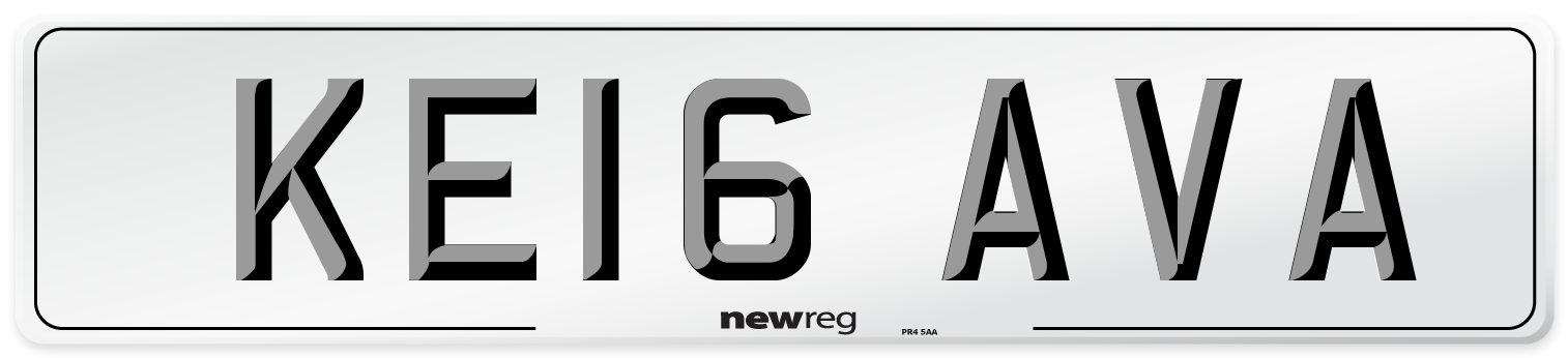 KE16 AVA Number Plate from New Reg